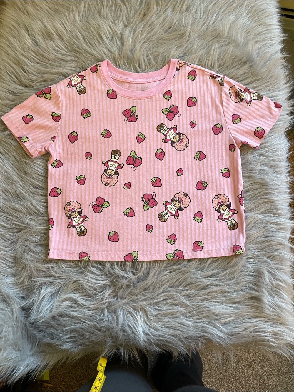 🥳Pink Strawberry Print Kids Tee
